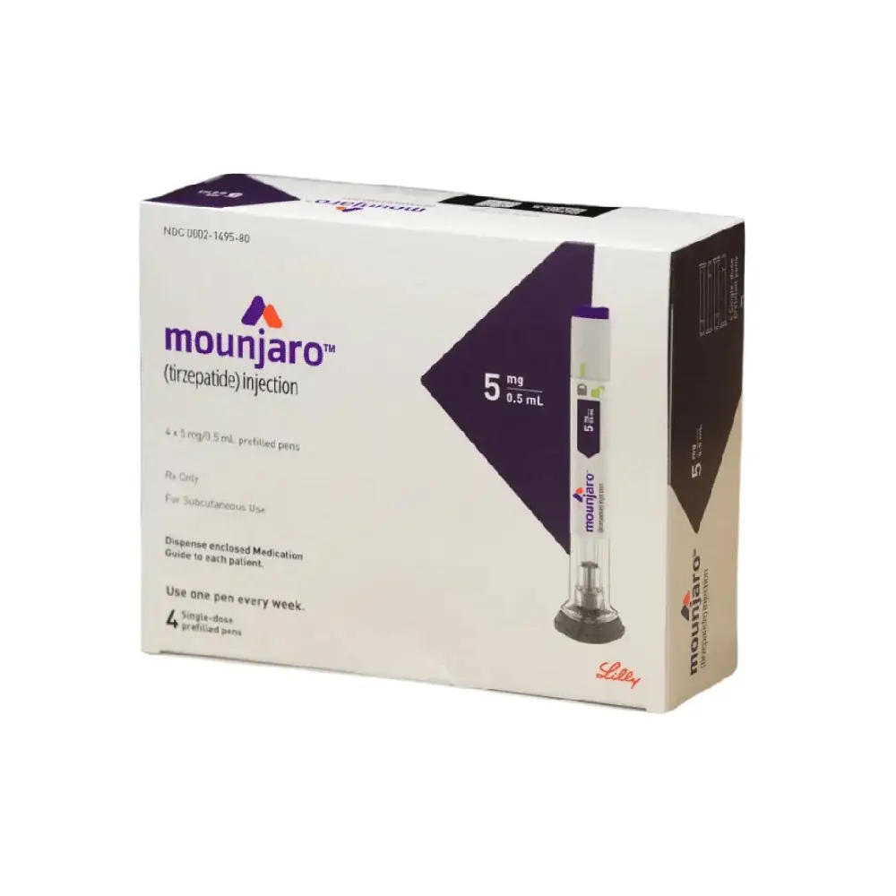 Mounjaro (tirzepatide) prefilled injection pens pack available in Ireland via doctor-led prescription